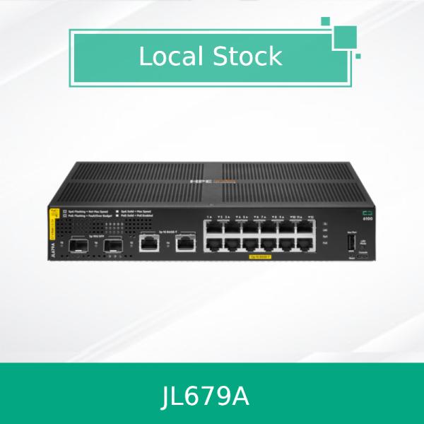 Hot Selling User-Friendly Aruba Network Switch Cx 6100 12g Poe 2g/2SFP+ 139W Switch (JL679A)