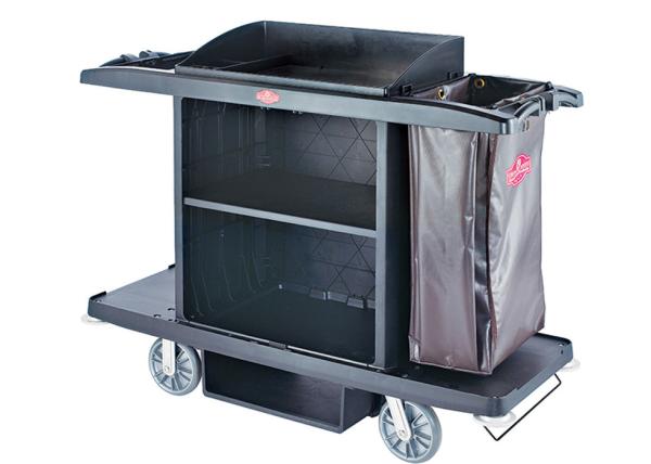 Os equipamentos do serviço de sala/sala de hotel pretos/cinzentos fornecem o carro do transporte de 2 prateleiras