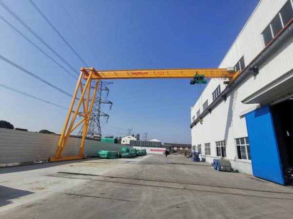 Electric Traveling Single Girder Gantry Crane 10 Ton Radio Remote Control