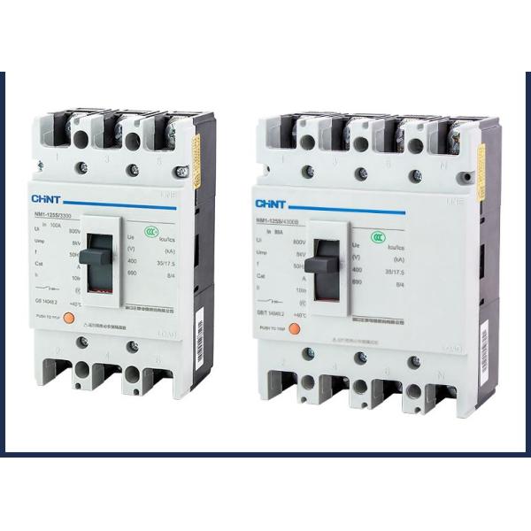 NM1 moldeó el disyuntor industrial 3 4 poste 16~630A 380V 415V Icu del caso hasta 50kA