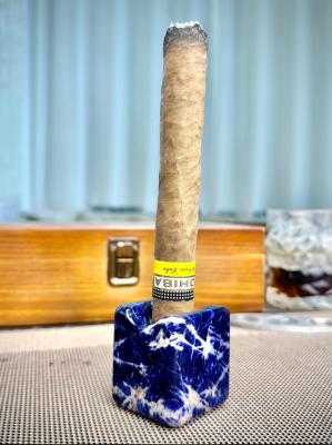 Cloisonne Blue Cigar Rest Holder Marble Cigar Rest Wear Resistant Polished