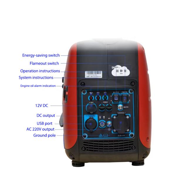 Inverter Gasoline Generator Portable Super Silent Mini Generator 1.2KW Frequency Conversion Generator
