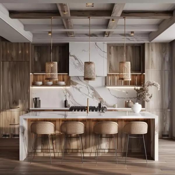 Wood Cabinets Kitchen Set Furniture Modern Kitchen Cupboard Set Cabinet Custom Cabinetry Manufacturing