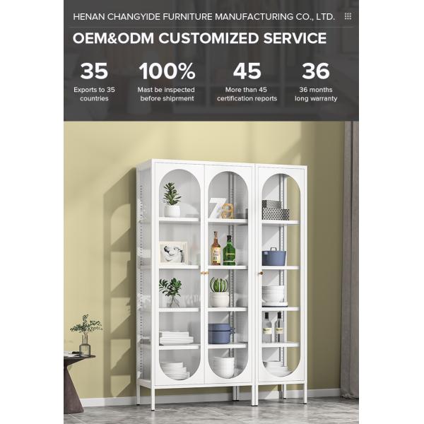 Steel Kitchen Storage Cabinet Sideboard Accent Buffet With Metal Shelf for Living Room Dining Room Cabinet Collect Items