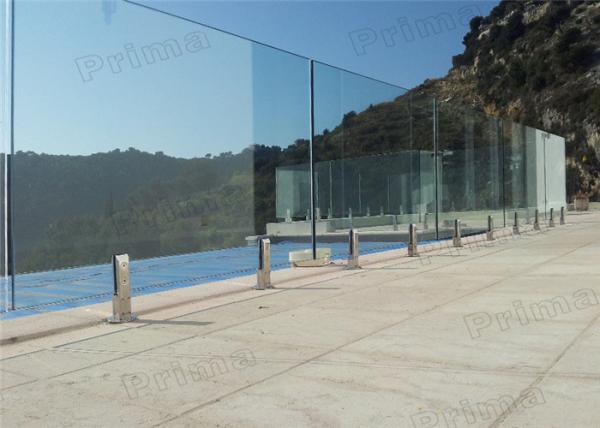 Customzied 316s/s Frameless Glass Balustrade 304s.s Glass Railing For Swimming Pool