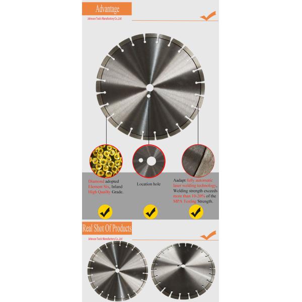 cuchillas de corte del diamante de 400m m para el corte concreto verde con los dientes de la protección