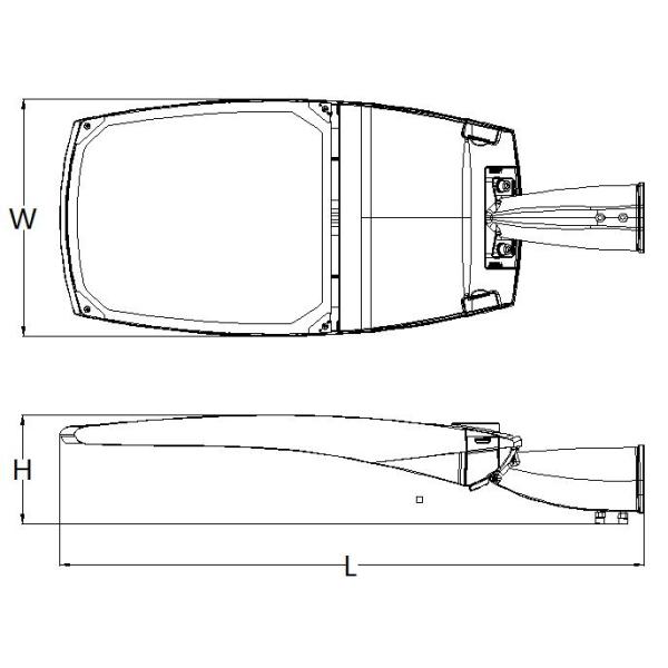 O vidro moderado IK08 conduziu a luz de rua ADC12 de abrigo IP66 para exterior