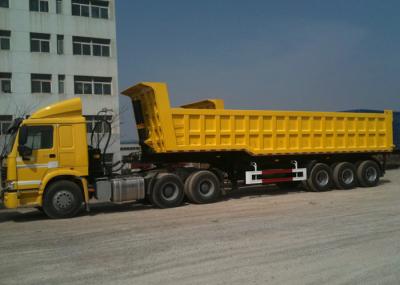 3 BPW Axles And Hydraulic End Dump Truck with 42 Cbm Capacity Volume