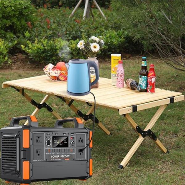 1200W Portable Power Station with LiFePO4 Battery and Pure Sine Wave Output for Outdoor Camping