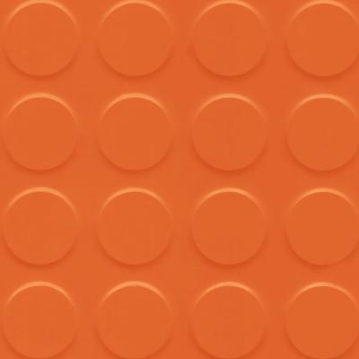 Orange Coin Pattern Rubber Flooring Fireproof Coin Rubber Flooring Roll