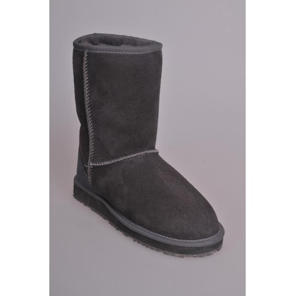 Bottes de neige pour femmes en cuir de mouton pour l'hiver