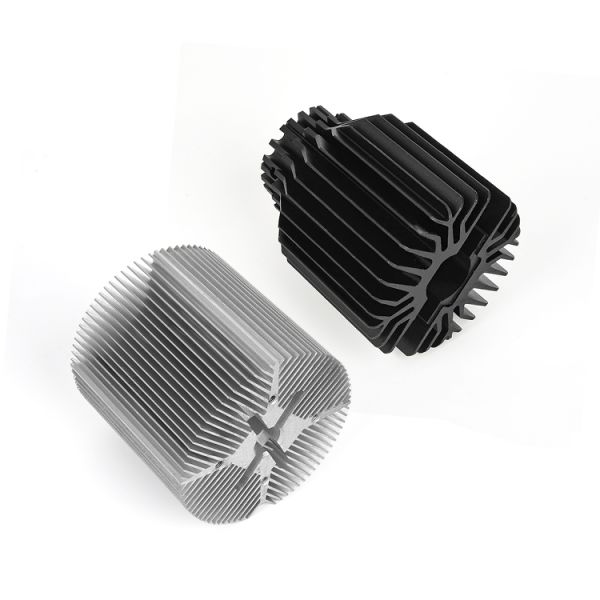 Aluminum Extrusion Heat Sink | Round/Square/Flat | Anodized Black/Silver | Custom Size & Design
