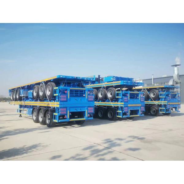 Container Shipping CIMC 20ft Container Flatbed Semi Trailer with 12uints Twist Locks