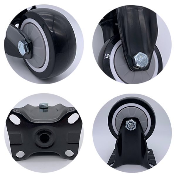 Колеса рицинуса плиты проступи полиуретана 5 дюймов твердые для фабрики