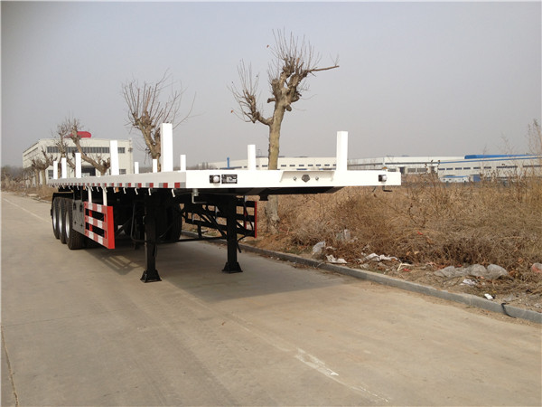 40FT Flatbed Truck 500mm Heavy Duty Semi Trailers