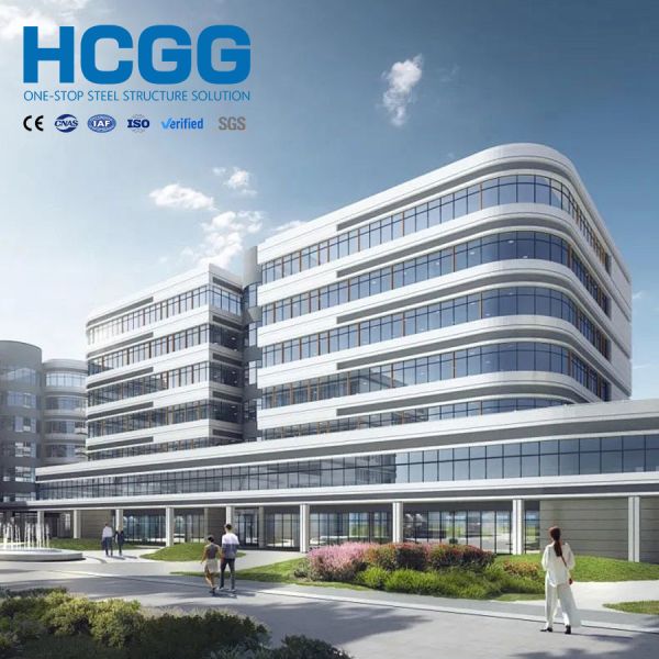 High Rise Prefab Commercial Steel Structure Buildings For Office Shopping Mall Showrooms