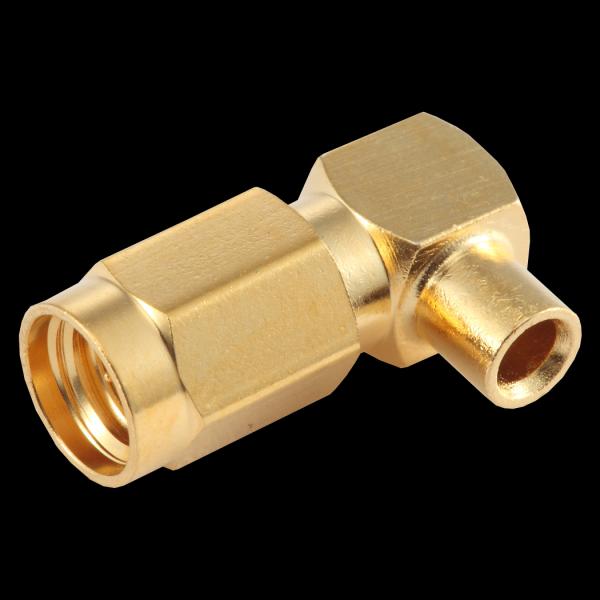 SSMA RF Connector Male Crimp Type for RG316 RG174 Coaxial Cable with DC-35GHz Frequency Range, IP67 Waterproof Sealing, and Gold-Plated Brass Contact