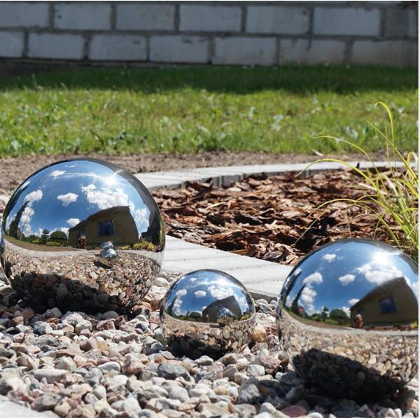Неубедительная нержавеющая сталь Газинг шарик на сады 5 глобус зеркала серебра 1/4 дюймов