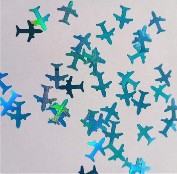 Professional Other Holiday Supplies 2025 Shaped Airplane Glitter Shape Plane with 3D Aircraft Shaped Glitter Airplane