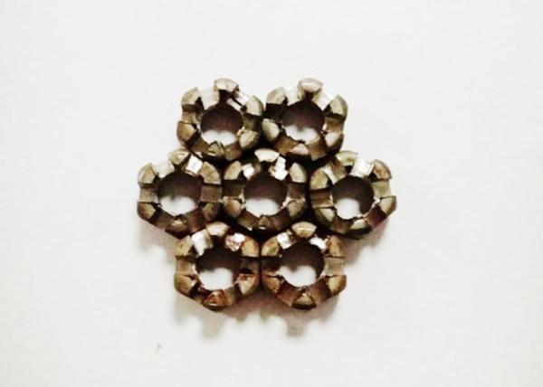 Coarse Thread Hexagon Slotted Nut , Q235 M8 Castle Nut For Widest Application