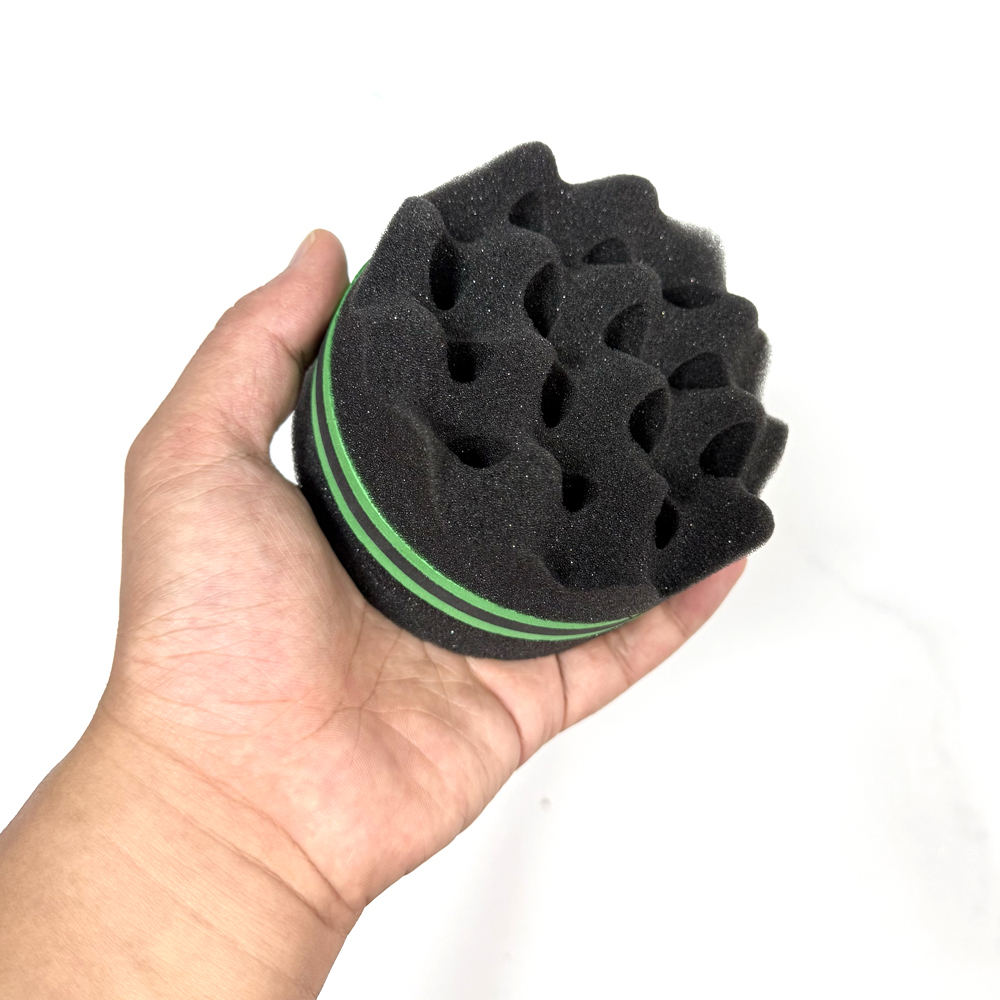 Green Hair Texture Sponge | Round Curl Defining Tool for Afro Natural Hair
