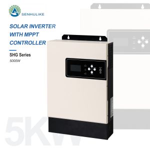Système d'énergie solaire hybride hors réseau de 5 kW pour la maison avec conversion de 22 % et plus, commutation automatique