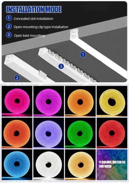 PVC cinza 220V Multicolor 60 Led/M Rgb 5050 Smd resistente à água LED Strip Light com bom