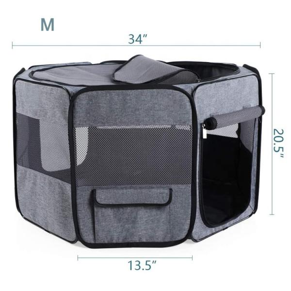 600D PVC Waterproof Dog Playpen Fence 1.2kg Fold Up Puppy Pen