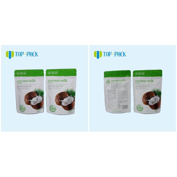 Matte Finish Food Packaging Pouches Foil Coconut Milk Powder Packaging Bag