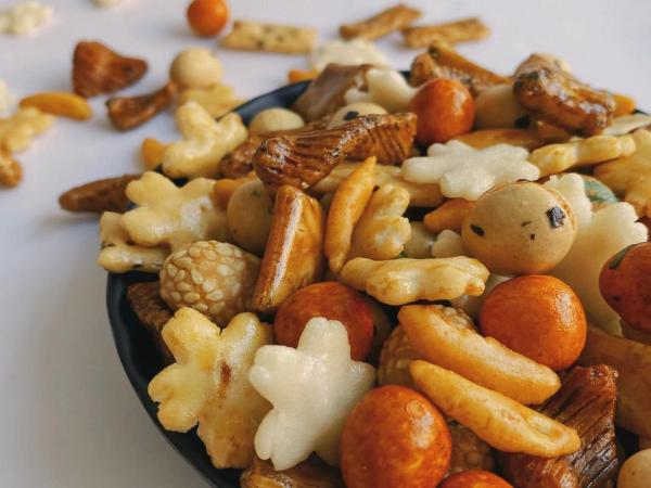 japonesas saludable de arroz dos galletas de cereales do petisco