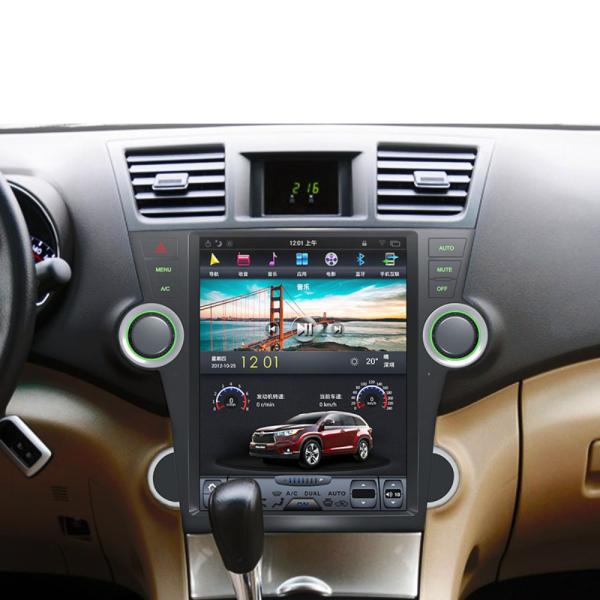 12 Inch Qualcomm Car Android Head Unit Tesla Style Android11 For Toyota Highlander 2009-2013
