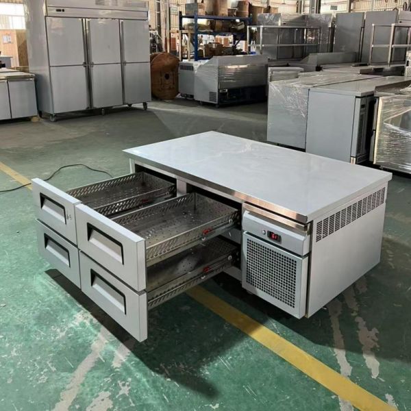 Stainless Steel Single-Temperature Under Counter Chiller Drawer Refrigerator Fan Cooling