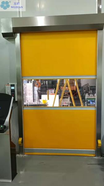                  European Standard Well Sealing PVC High Speed Radar Rolling Shutter Door with Visual Window             
