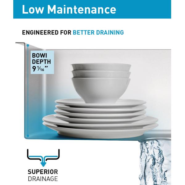 1.2mm Thick Stainless Steel Kitchen Sink Brushed Silver Color For Laundry Room