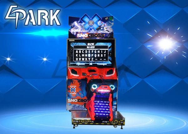 Game Centre Equipment Luxury Snow Motor Racing Game Machine 450W