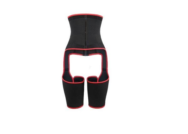 Ajustador vermelho suado MHW100078R do queimador da coxa do neopreno da cintura e do ajustador da coxa
