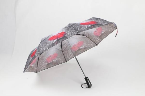 21 inch navy blue auto open close umbrella with black rubber coating handle for  men