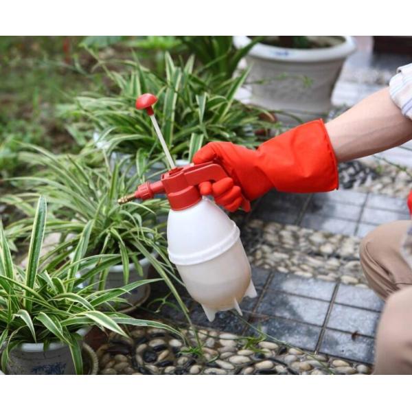 Non Slip Reusable Kitchen Rubber Gloves Textured Palm And Fingers