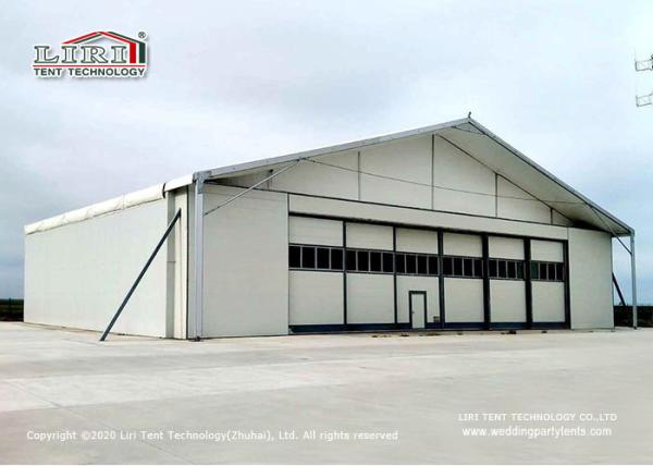Waterproof 20m  Aircraft Hangar Tent With Electric Rolling Door