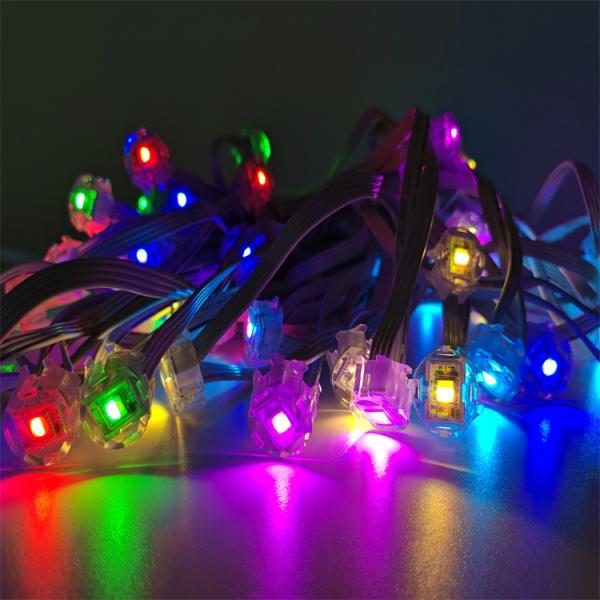 Christmas Colorful Pixel LED Lights For House Eaves 12V 20MM Decorative Lamp