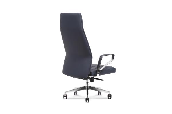 Conjoined Armrest 360° Swivel Revolving Leather Chair With Castors