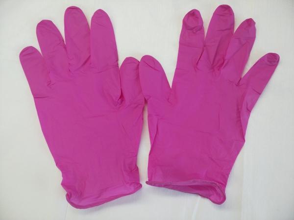 Colored Powder Free Nitrile Disposable Gloves For Medical / Industry Field