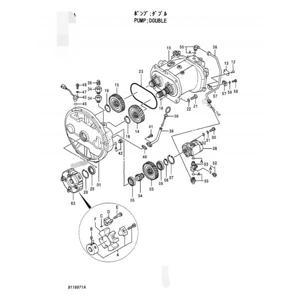 Pompe principale hydraulique hydraulique de pompe à piston d'excavatrice pour l'excavatrice Hitachi ZAX200-3G