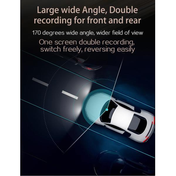 GPS 3 Inch Dual Lens Full HD Dash Camera 4k Car Dvr 1080p