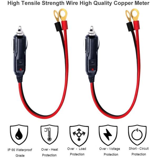 Personalização 10A Cigarette Lighter Aux Cable 2 portas de carregamento