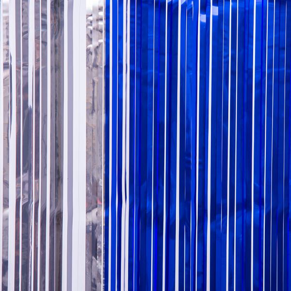 Vibrant Plastic Fringe Birthday Party Foil Curtain Decoration In Assorted Color Shades