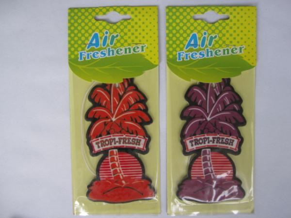 China ruiwan coconut tree paper air freshener,various colors coconut tree paper freshener