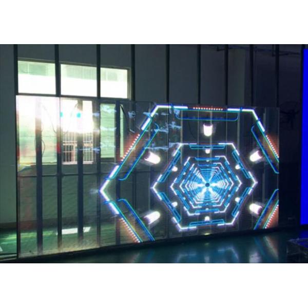 2880Hz Transparent Glass LED Display P3.9mm For Lobby And Hotel