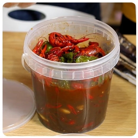 Multi Color Portable Plastic Bucket Food Grade PP Square Bucket 100ml-6000ml