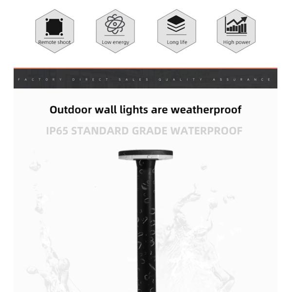 Decorative Lawn Solar Lights Bulbs E27 Patio Yard Lawn 265x600mm